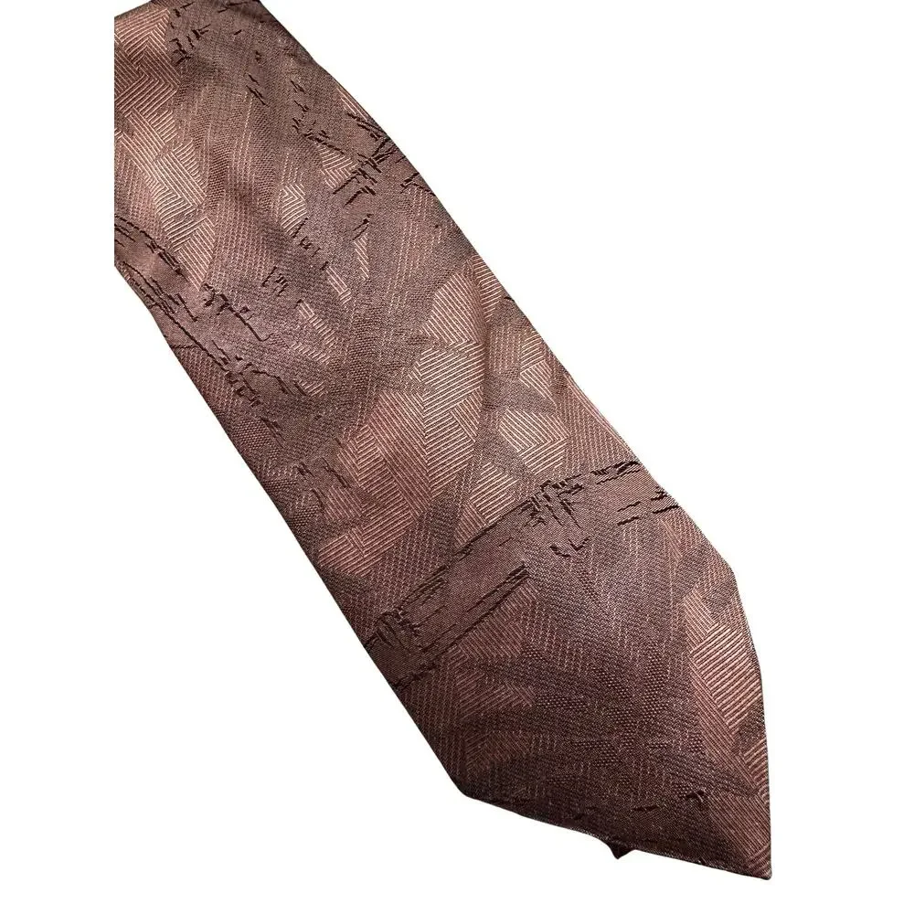 Vintage Pink Bamboo Silk Necktie